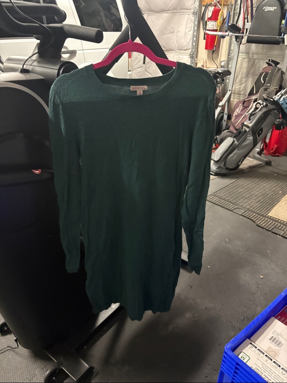 Merona Dark Green Long Sleeve Knit Dress